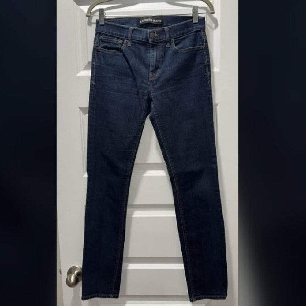 Express Mid Rise Skinny Jeans